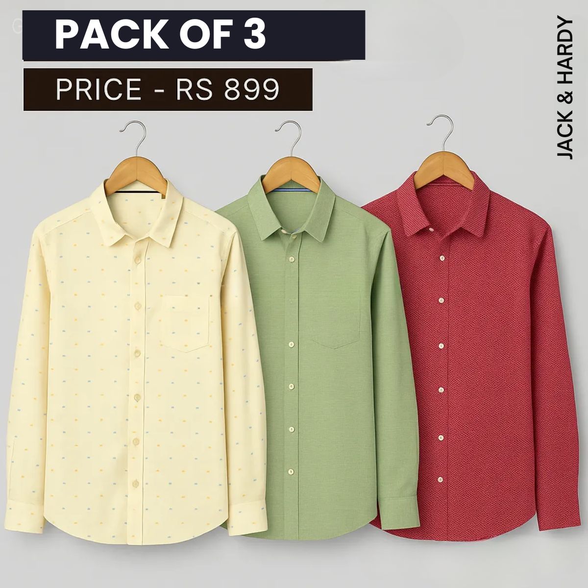 Shirt Happens: 3-Pack Men’s Stylish Formal Shirts – 100% Cotton, Full Sleeves with Pockets (FS-67)