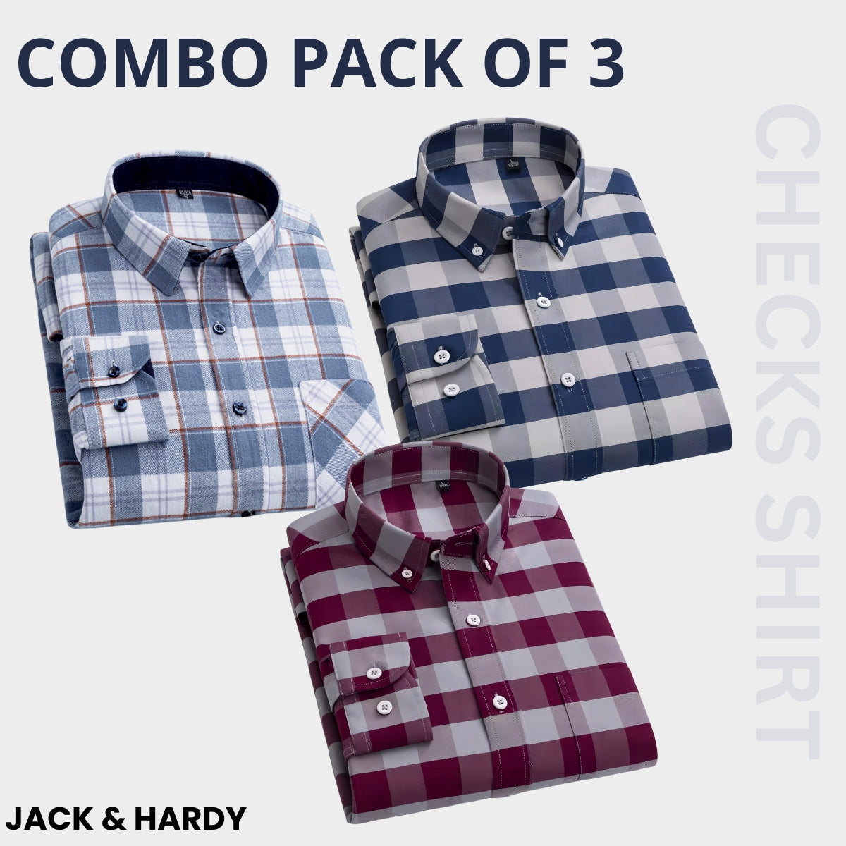 Premium Imported 100% High Quality Check Shirt | Full/Half Sleeve | With Pocket | (FS-159)