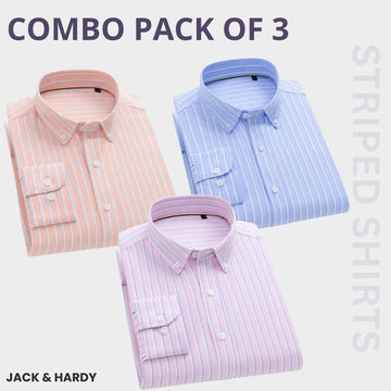 Premium Imported 100% High Quality Striped Shirt | Full/Half Sleeve | With Pocket |(FS-128)