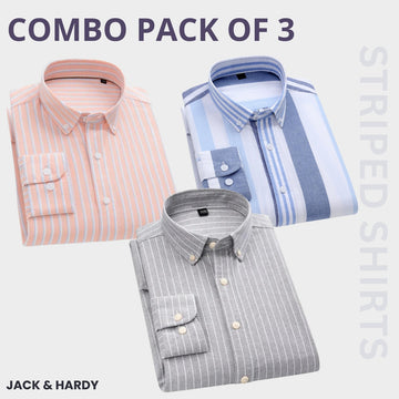 Premium Imported 100% High Quality Striped Shirt | Full/Half Sleeve | With Pocket | (FS-112)