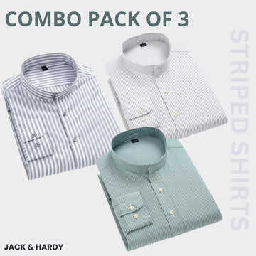 Premium Imported 100% High Quality Striped Shirt | Full/Half Sleeve | With Pocket | (FS-115)
